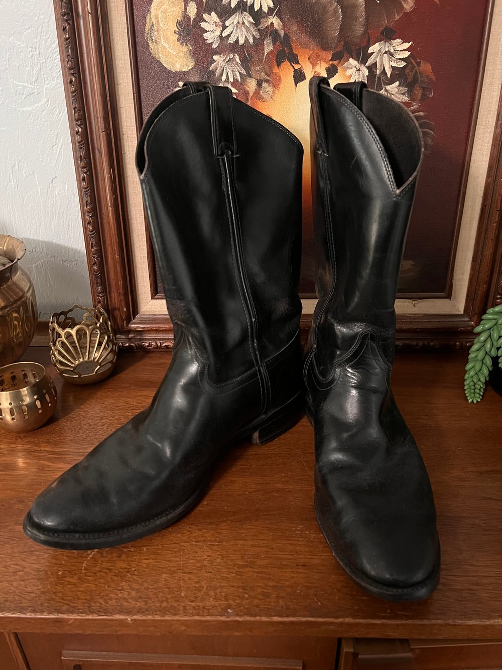 Justin Black Leather Boots (Men’s 11)