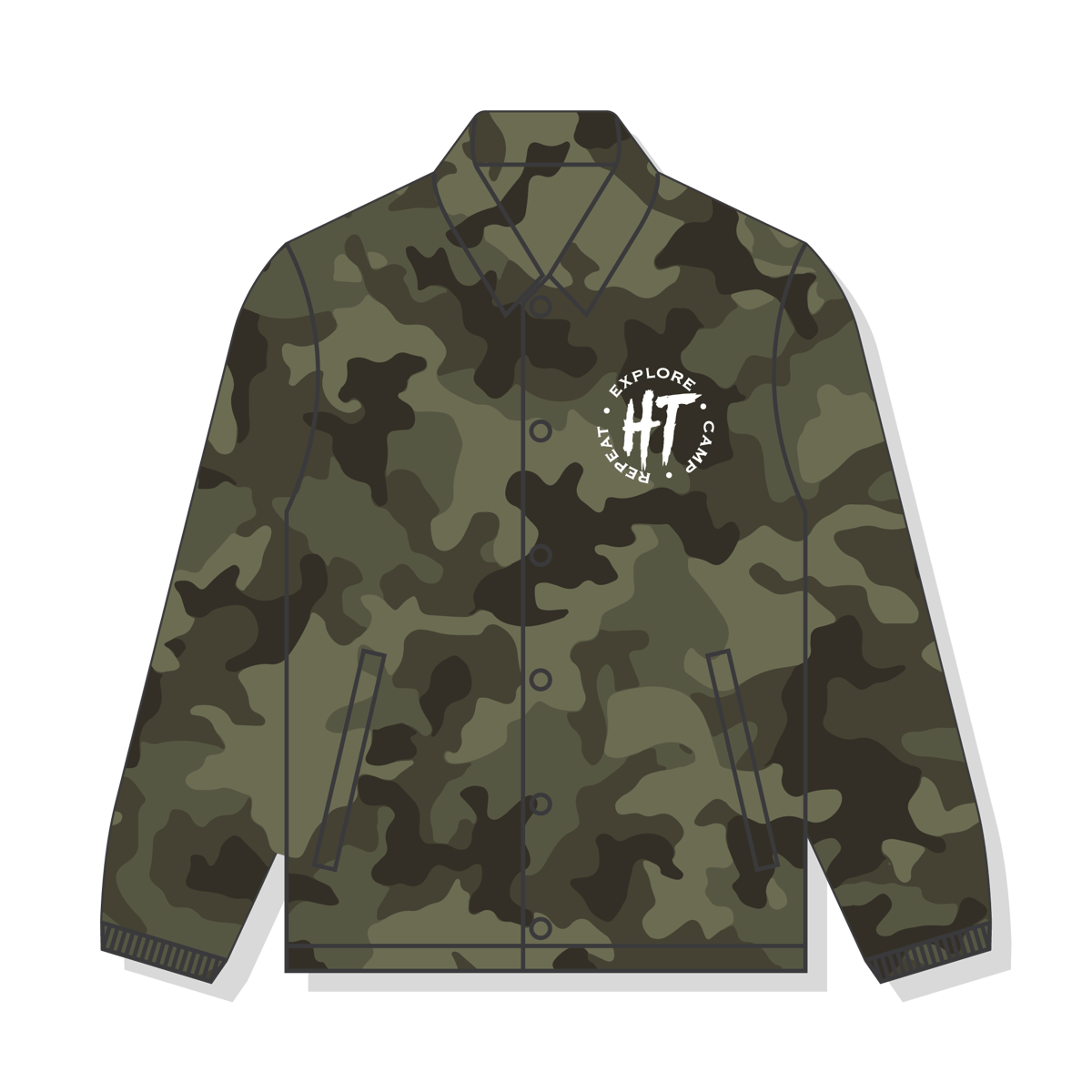 Image of BLACK ROCK CAMO COACHES JACKET