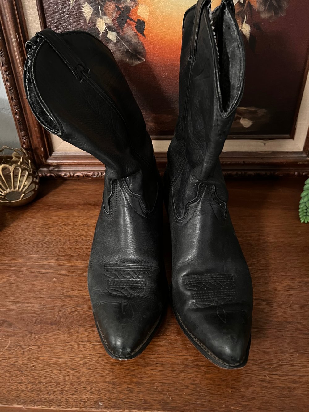 Black Leather Cowboy Boots (9)