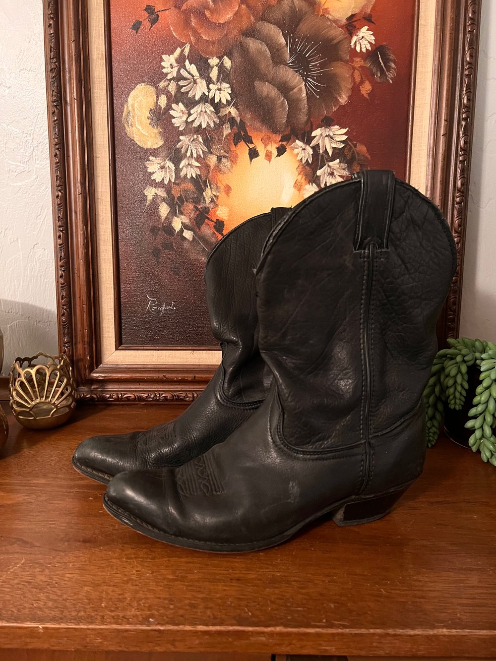 Black Leather Cowboy Boots (9)
