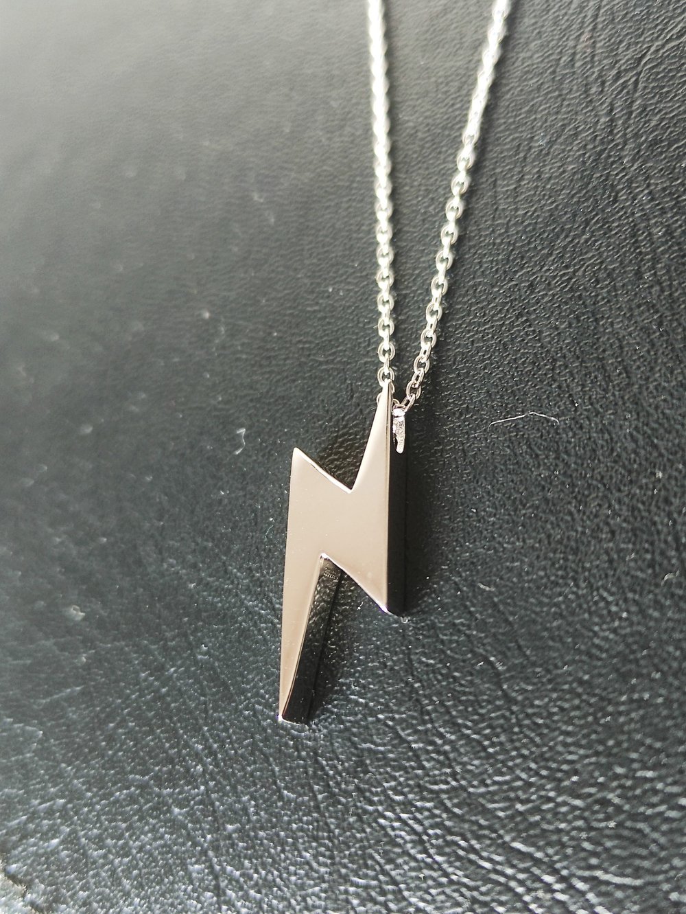 Lightning Bolt - Silver Pendant and Chain
