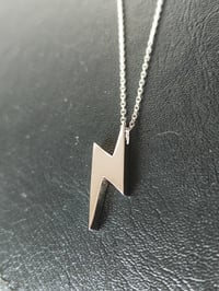 Image 2 of Lightning Bolt - Silver Pendant and Chain