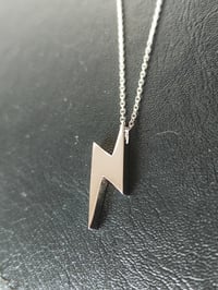 Image 3 of Lightning Bolt - Silver Pendant and Chain