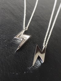 Image 4 of Lightning Bolt - Silver Pendant and Chain