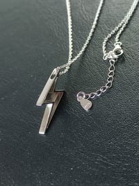 Image 7 of Lightning Bolt - Silver Pendant and Chain