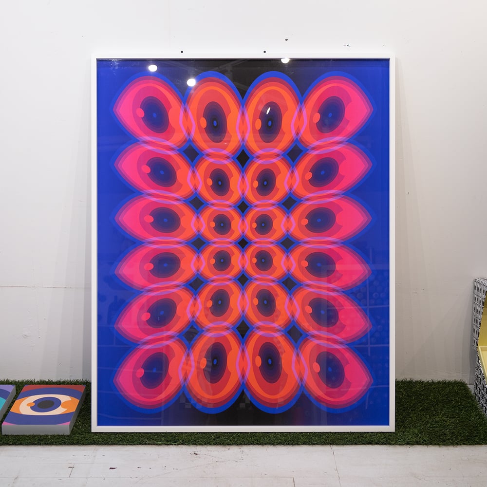 Image of 'Dye Metal Trip Machine' - 40" X 50" - FRAMED