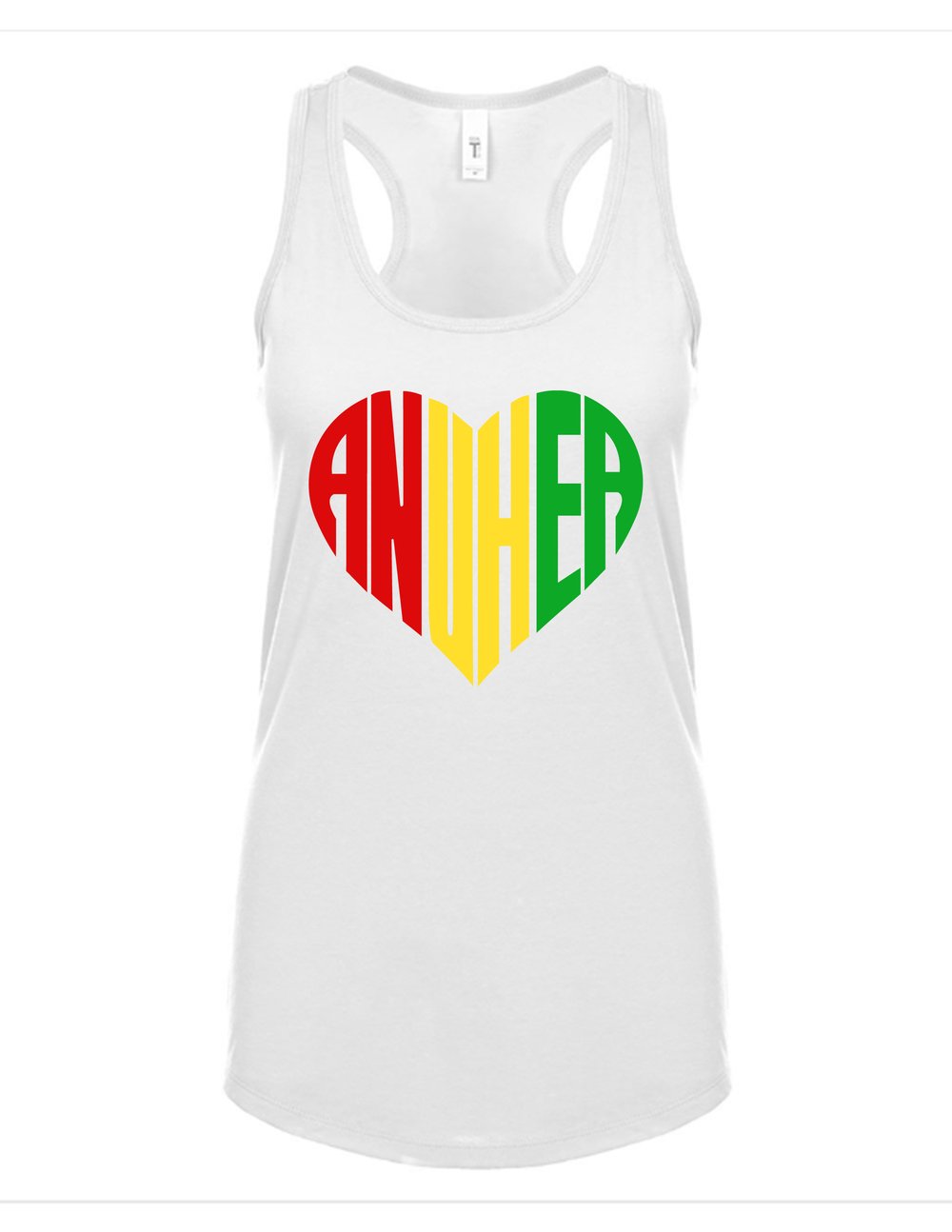 White RYG Anuhea Racerback Tank