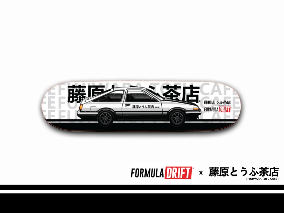 Image of Formula Drift x Fujiwara Tofu Cafe Limited Edition Skateboard Deck