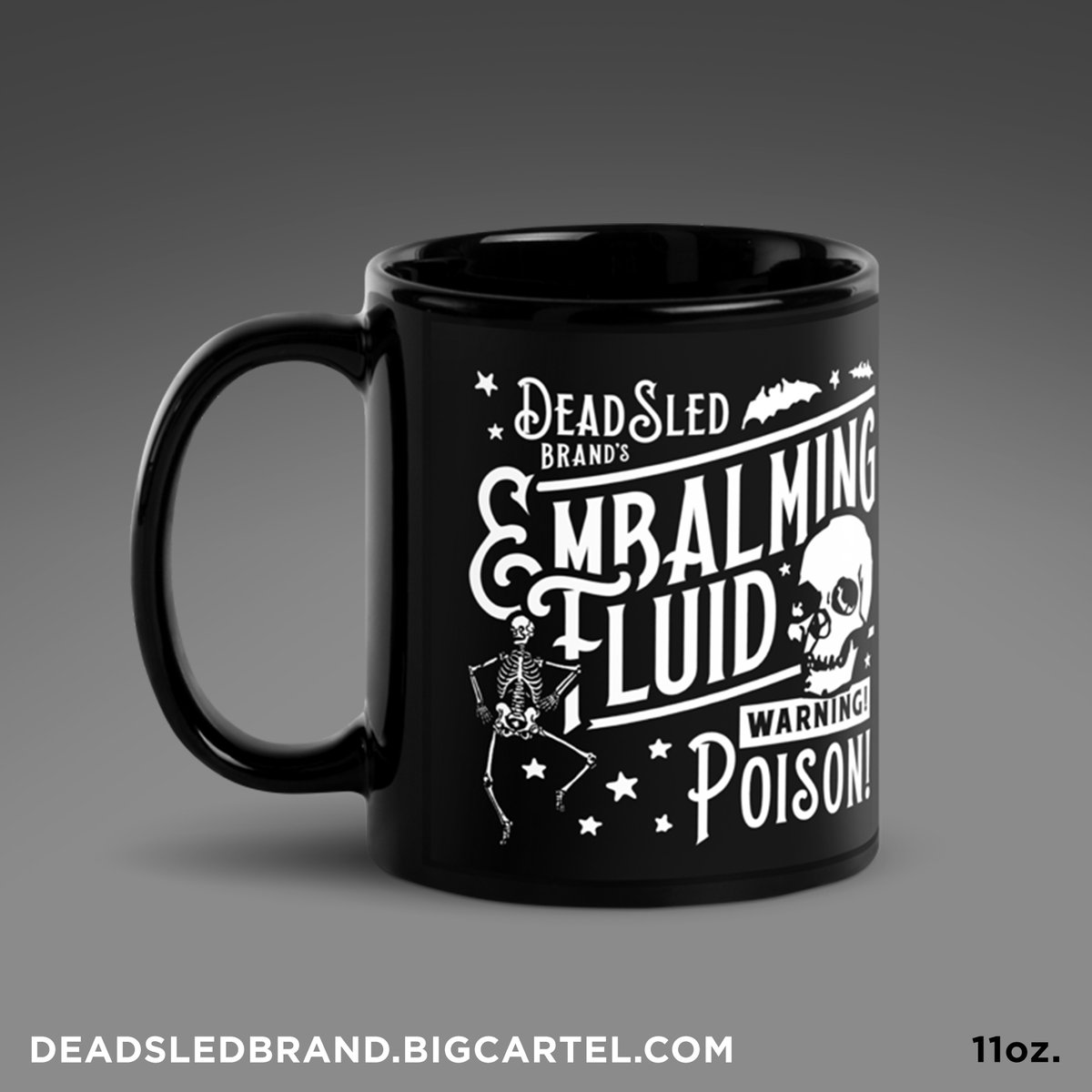 Embalming Fluid Black Glossy Mug deadsledbrand