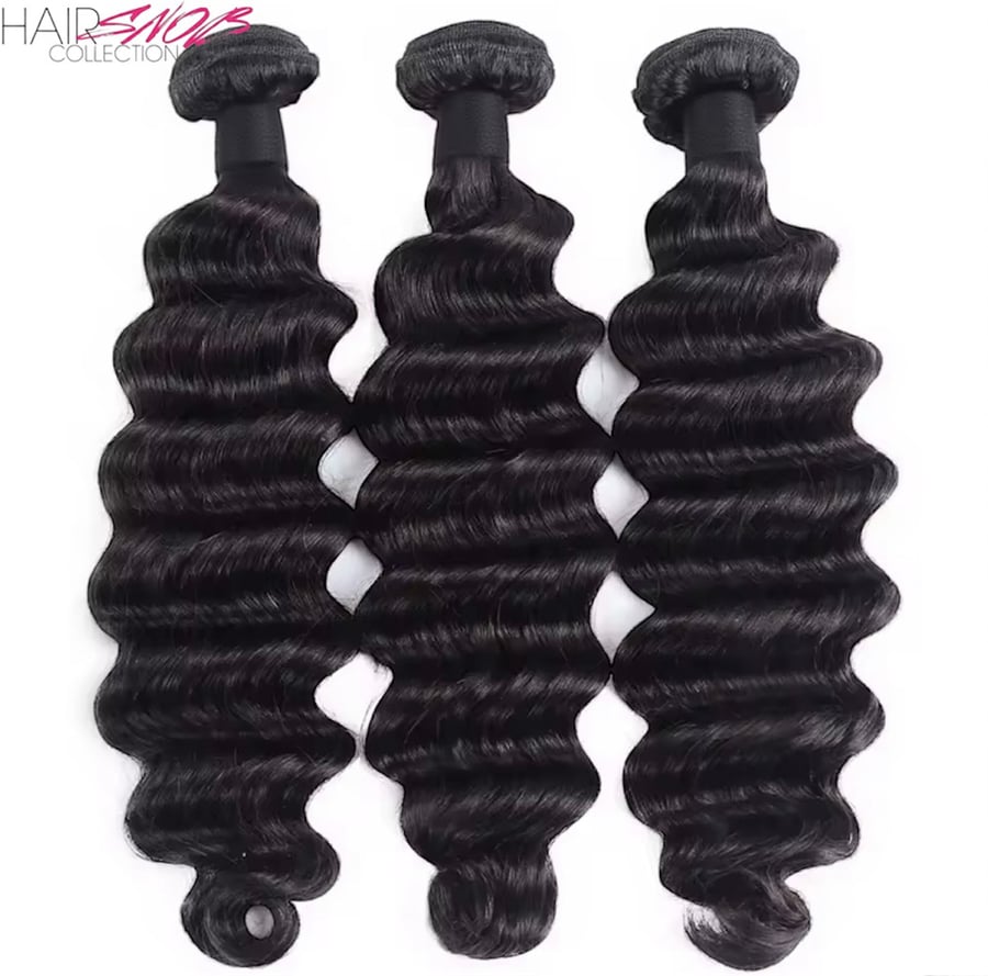 Image of Elegant Mink Brazilian Deep Wave Virgin Hair