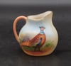 Antique Locke & Co Worcester Pheasant Miniature Jug Hand Painted Signed