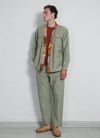 Hansen Garments TYGE | Wide Cut Cropped Trousers  |  sashiko green