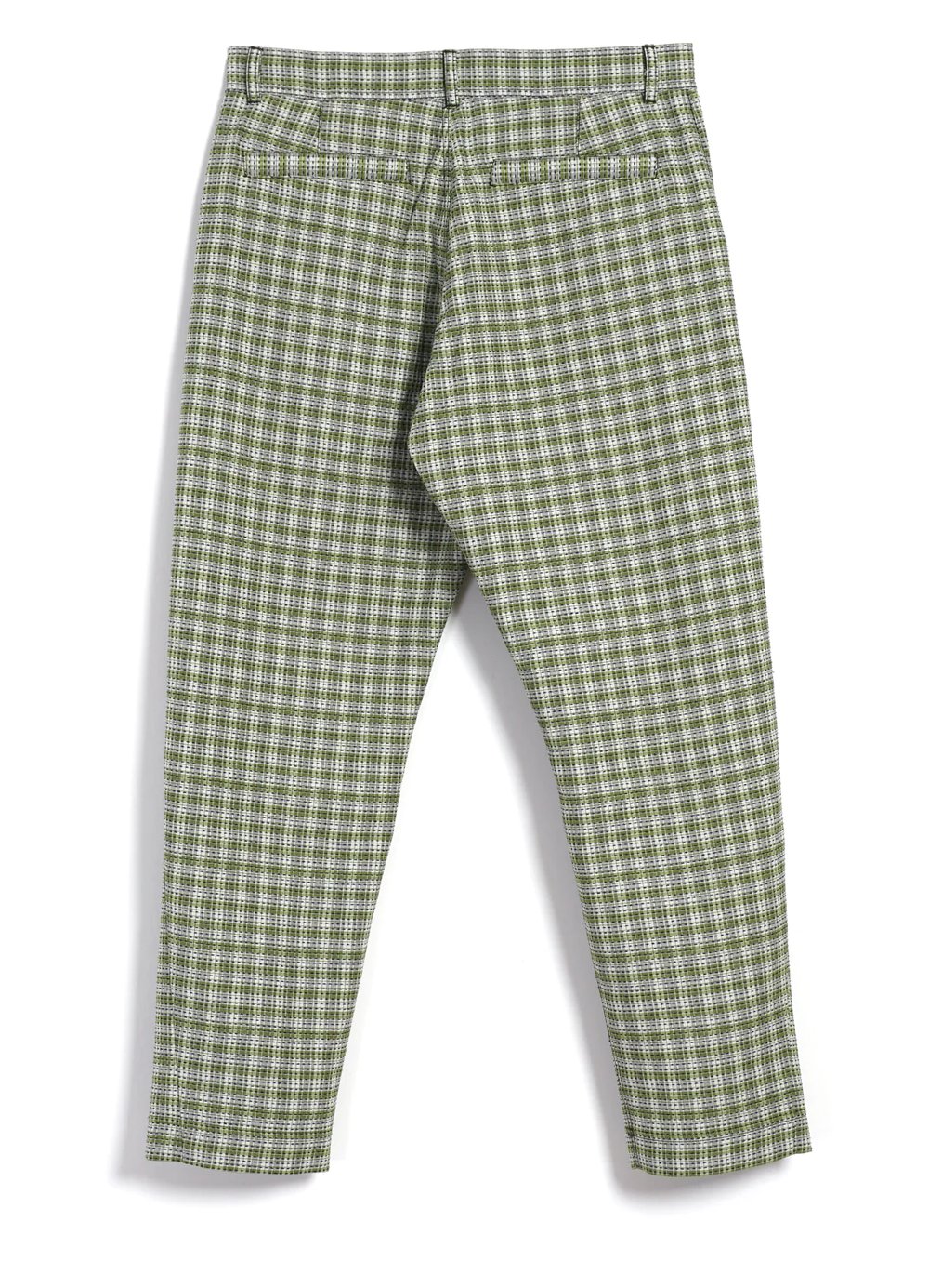 Hansen Garments TYGE | Wide Cut Cropped Trousers | sashiko green