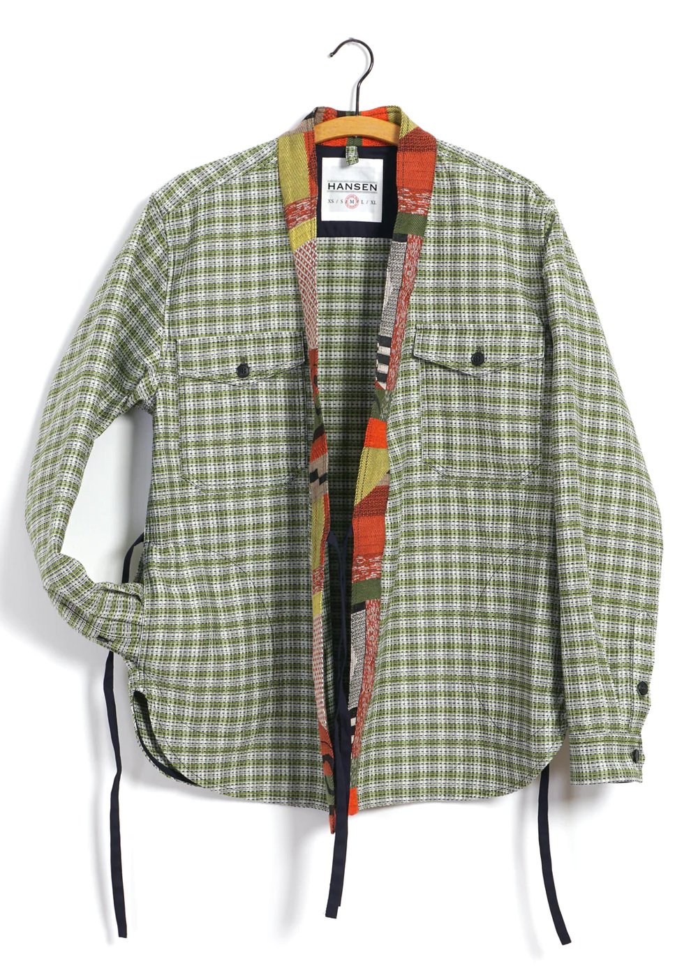 Hansen Garments REMY | East & West Shirt Jacket | sashiko green+