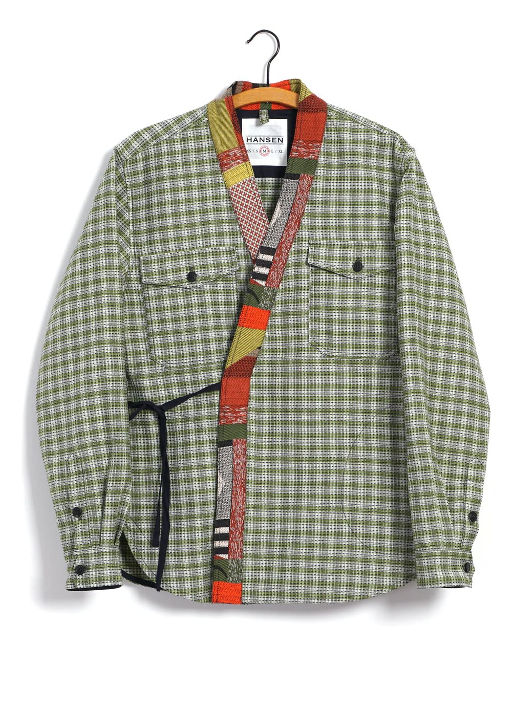 Hansen Garments REMY | East & West Shirt Jacket | sashiko green+