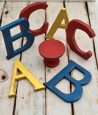 Image 1 of Wooden letters set *A -B -C   colors