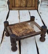  Photo prop stool & bed brown rustic 