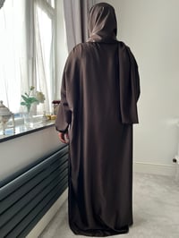 Image 5 of Nur - Hooded Abaya - Chocolate