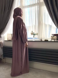 Image 4 of Nur - Hooded Abaya - Mink