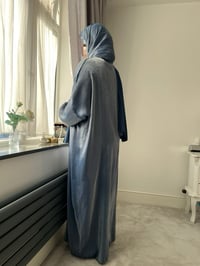 Image 3 of Noura - Shimmer Hoody Abaya - Blue