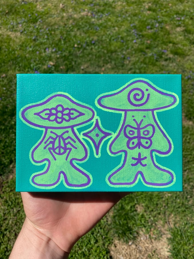 Image of shroom people canvas