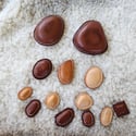 Brown & Natural Leather Wrapped Stones