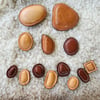 Brown & Natural Leather Wrapped Stones