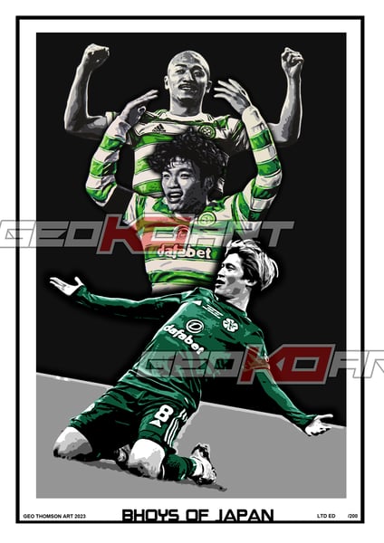 geokoart — TOM ROGIC CELTIC FC SIGNED PRINTS