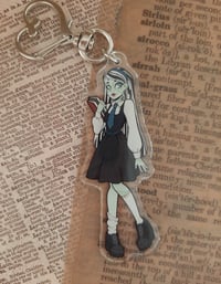 Dark Academia Frankenstein Zombie Girl keychain