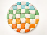 Image 3 of Checkerboard - Hand Cut Wood Mosaic