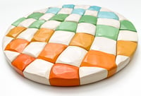 Image 2 of Checkerboard - Hand Cut Wood Mosaic