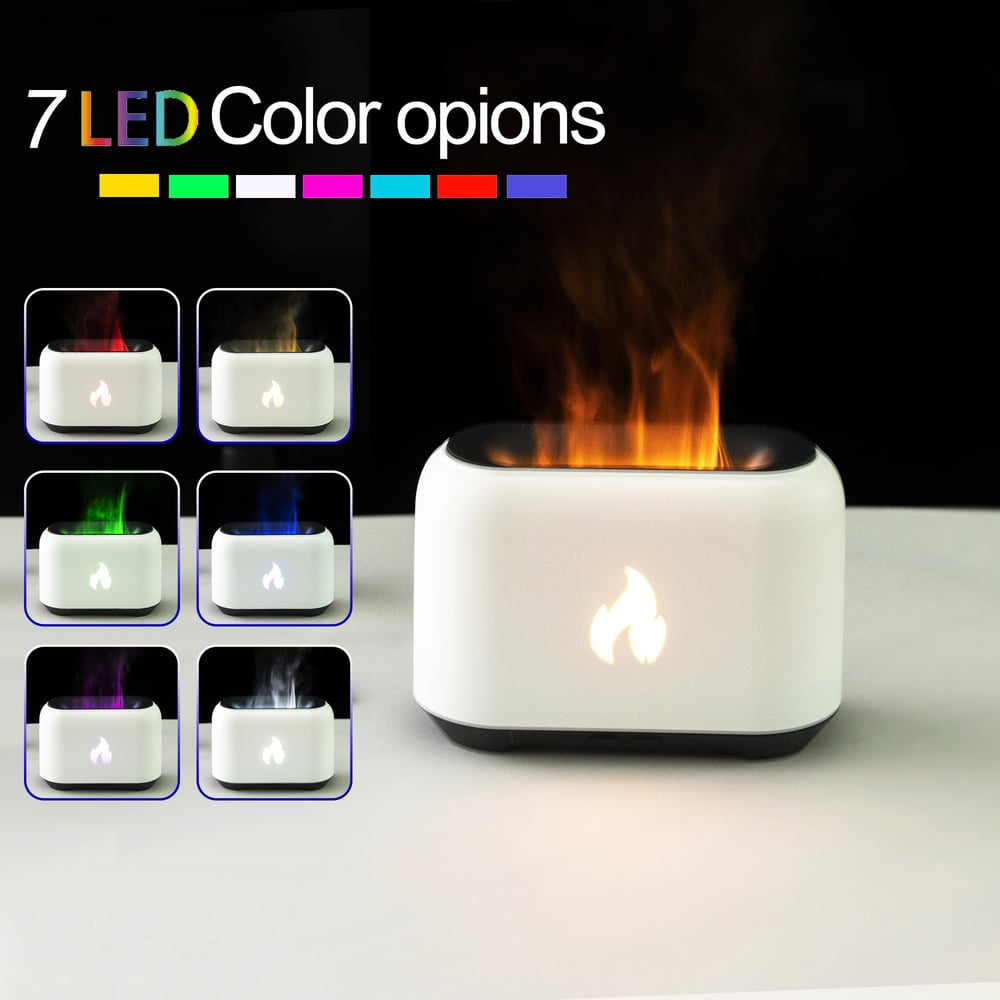 Image of Led Essential Oil 3D Flame Lamp Humidifiers