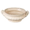 19th century Venetian creamware fruit bowl with lion-head finials