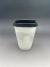 Speckled white reusable takeaway cup