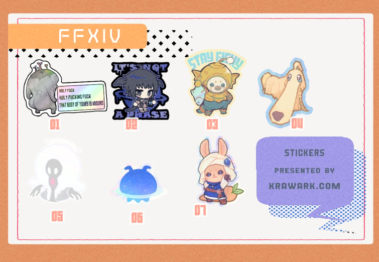 FFXIV specialty stickers [preorder] 