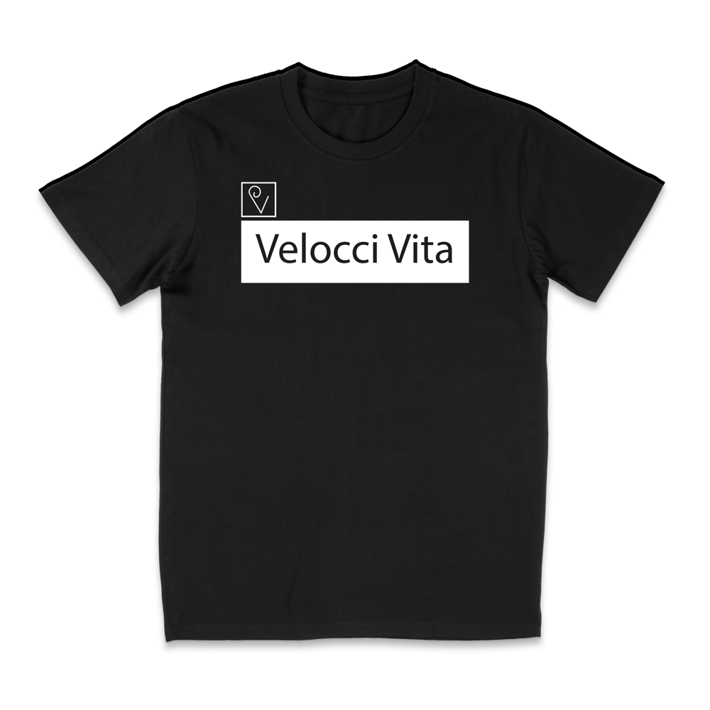 Image of Velocci Vita Mens Classic T-Shirt (Black/White)