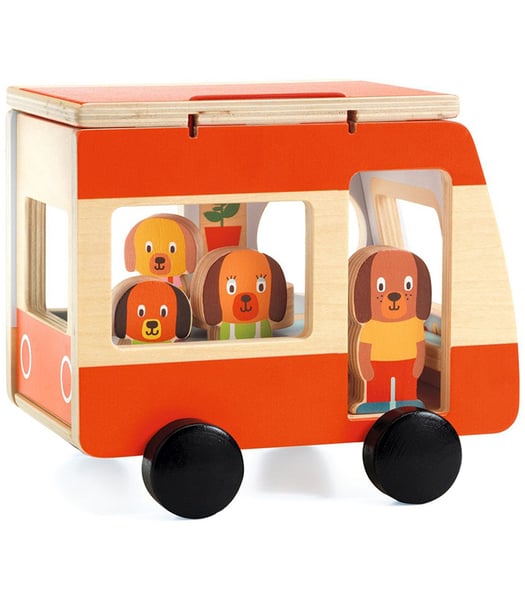 Image of Minicombi wooden camper van toy