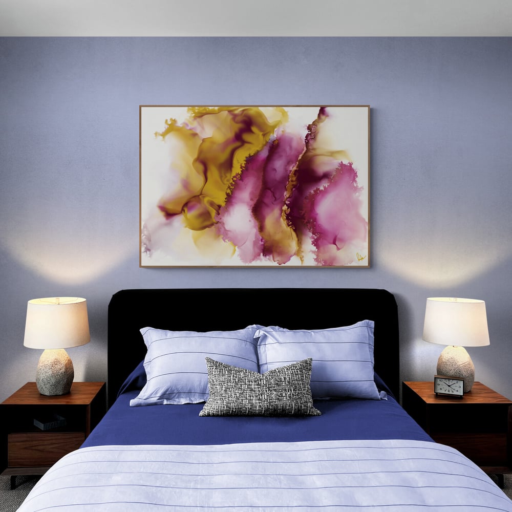 Gentle gold fluidity- Artwork  -  Prints