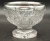 Antique Victorian Cut Crystal Bowl With A Sterling Silver Collar 1899