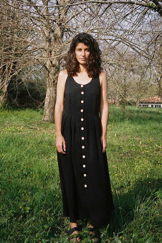 Image of JILLY dress 2 fabrics IVORI