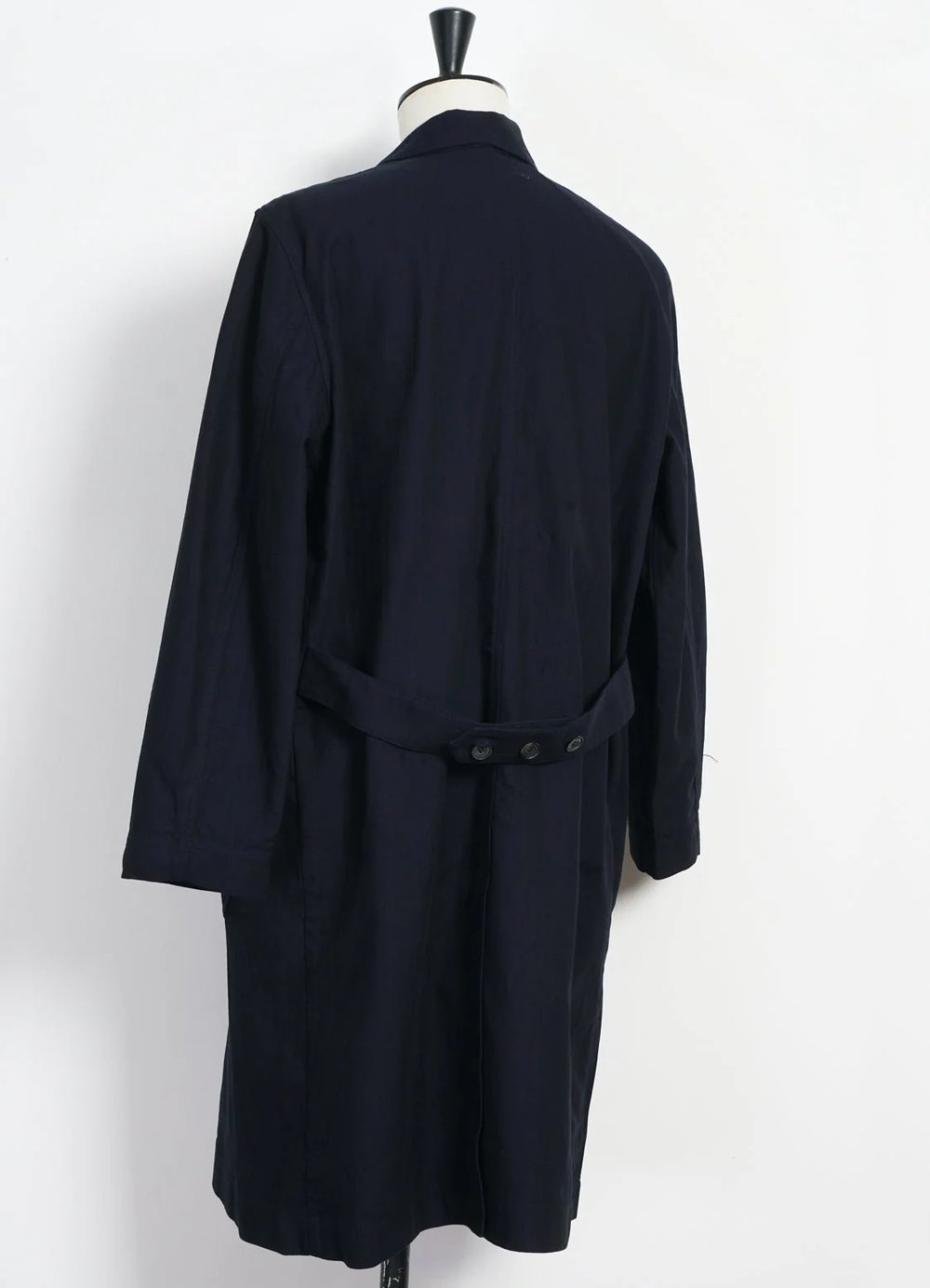 Hansen Garments BIRGER | Long Work Coat | indigo herringbone