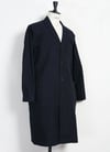 Hansen Garments BIRGER | Long Work Coat | indigo herringbone