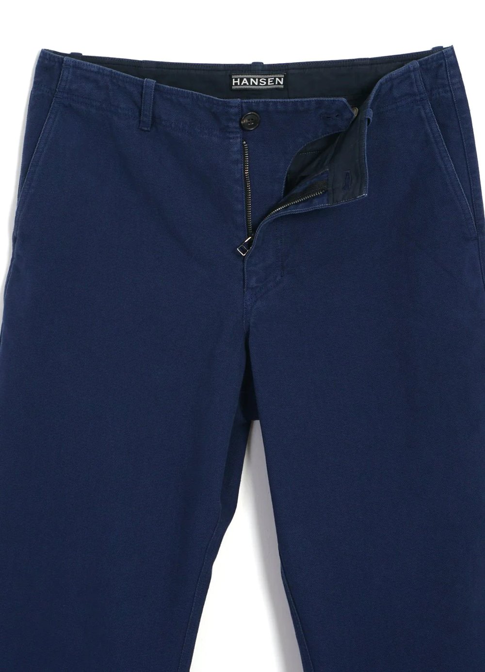 Hansen Garments TRYGVE | Wide Cut Cropped Trousers | work blue