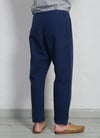 Hansen Garments TRYGVE | Wide Cut Cropped Trousers | work blue