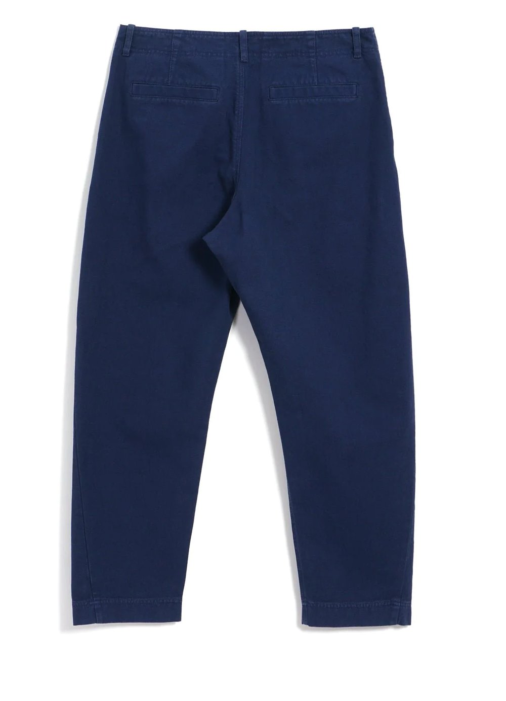 Hansen Garments TRYGVE | Wide Cut Cropped Trousers | work blue