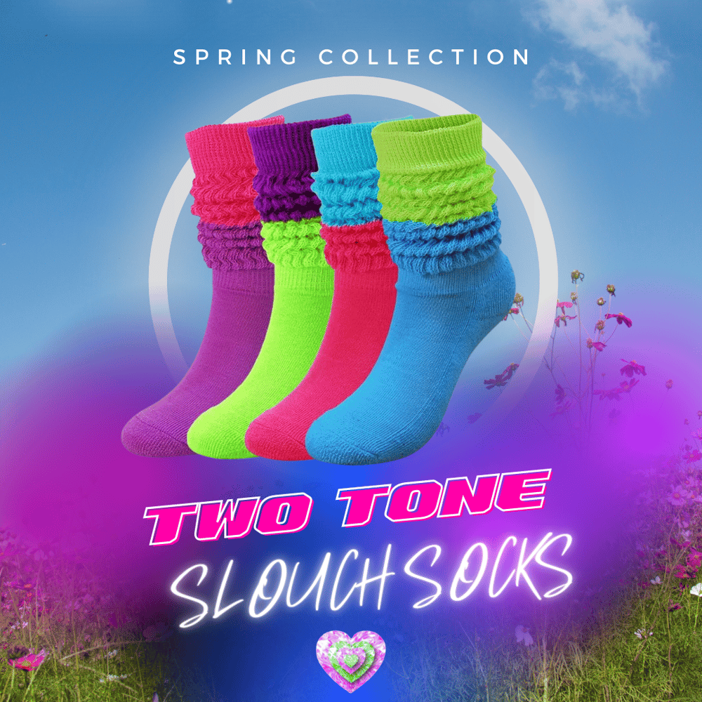 Two Tone Slouch Socks