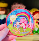 Berry Best Friends - 3" round glitter sticker
