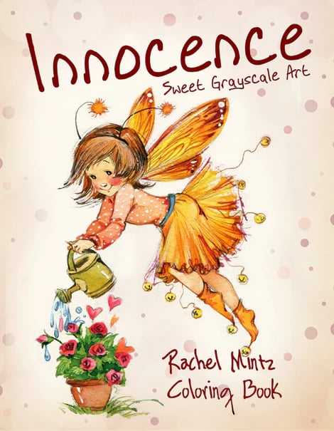Innocence - Sweet Grayscale Art, PDF Format Coloring Book
