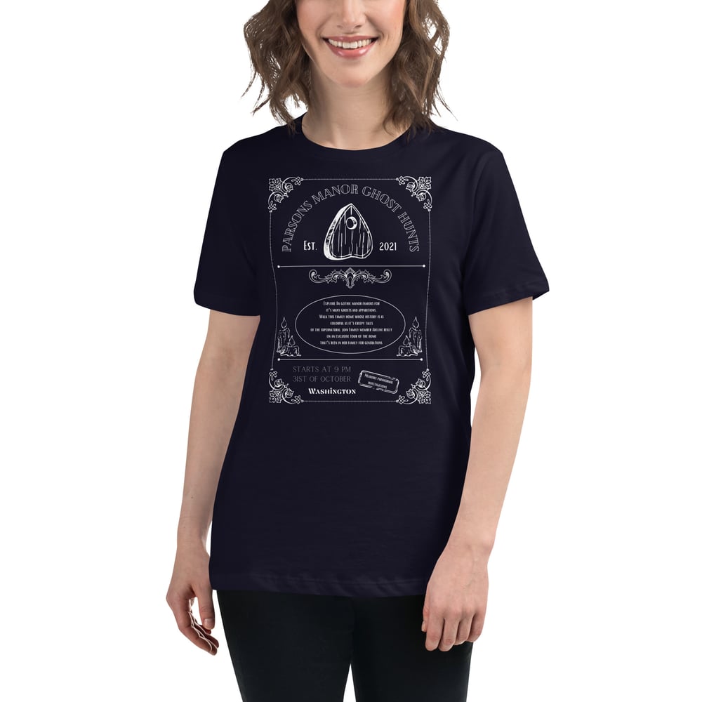 Image of Parson's manor ghost hunt Women's Relaxed T-Shirt