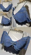 Image 1 of Tasty Raw Edge Denim “Booty Busted” Tee Topper Cami